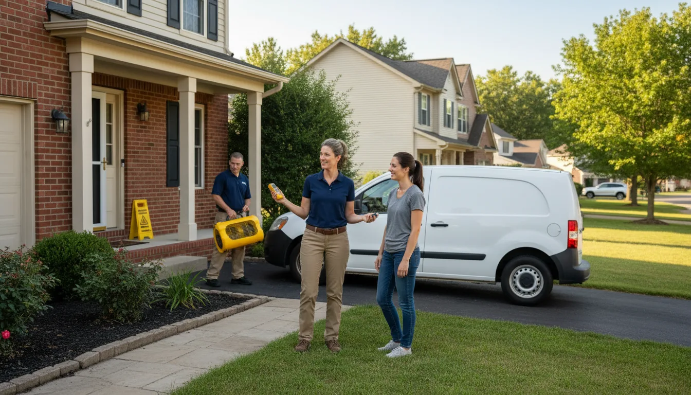 Residential water damage restoration in Stewart, MS